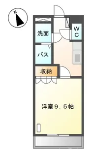 岡山県岡山市中区山崎【アパート】の間取り