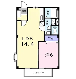 岡山県岡山市中区中井1丁目【アパート】の間取り