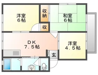岡山県岡山市北区東花尻【アパート】の間取り