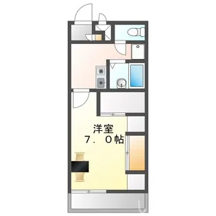 岡山県岡山市北区下中野【アパート】の間取り