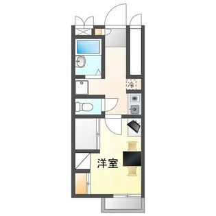 岡山県岡山市北区下中野【アパート】の間取り