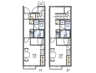 岡山県岡山市北区高松【アパート】の間取り