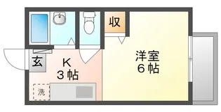 岡山県岡山市北区北方1丁目【アパート】の間取り