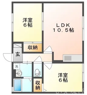 岡山県岡山市中区赤田【アパート】の間取り