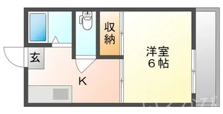 岡山県岡山市北区京橋町【アパート】の間取り