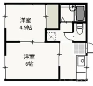 岡山県岡山市中区赤田【アパート】の間取り