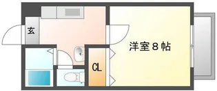 岡山県岡山市北区半田町【アパート】の間取り