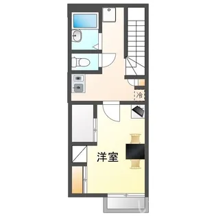岡山県岡山市南区米倉【アパート】の間取り