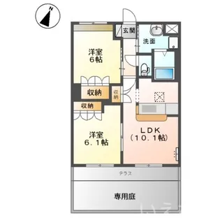 岡山県倉敷市福田町福田【アパート】の間取り