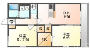 岡山県岡山市中区円山【アパート】の間取り