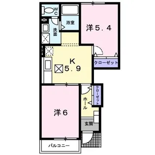 岡山県備前市浦伊部【アパート】の間取り