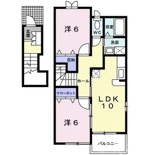 岡山県備前市東片上【アパート】の間取り