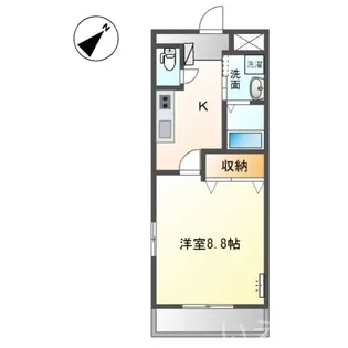岡山県新見市西方【アパート】の間取り