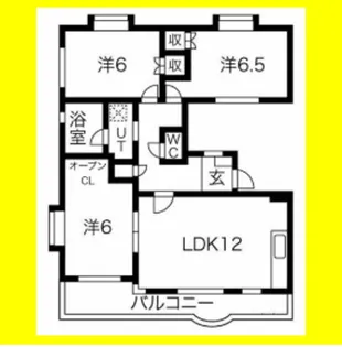 パルティール大岩【3階】の間取り