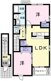 ディー・ベレッツァB【2階】の間取り