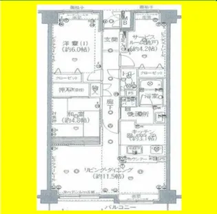 ウィステリア中田【2階】の間取り