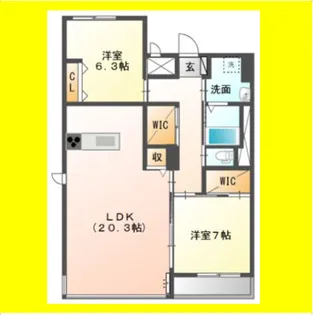 サニーコート安倍【3階】の間取り