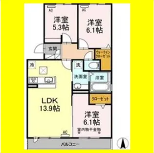 プレミアージュ【1階】の間取り