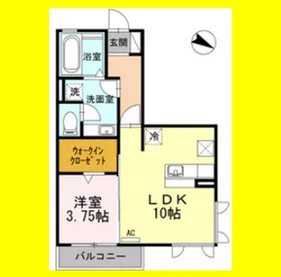 1LDKの間取り画像