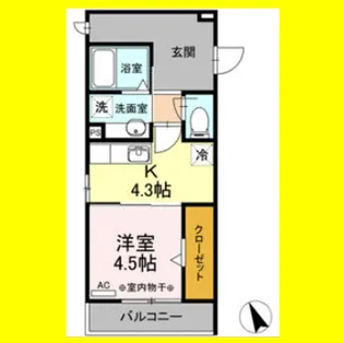サイクルメゾン大工町【1階】の間取り