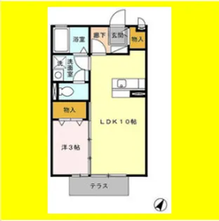 レセンテK【1階】の間取り