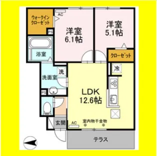 アエラ【202号室】の間取り