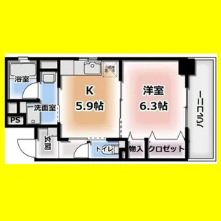 クリア壱番館【3階】の間取り