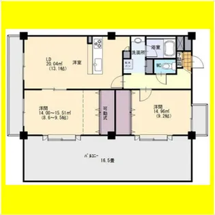 エスペラール中田 【2階】の間取り