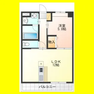 シーステージ石田【4階】の間取り