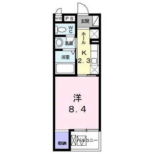 1Kの間取り画像