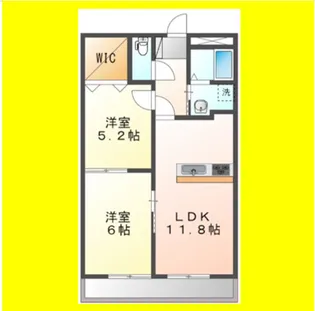 2LDKの間取り画像