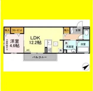 ステージチャンプ中原【1階】の間取り