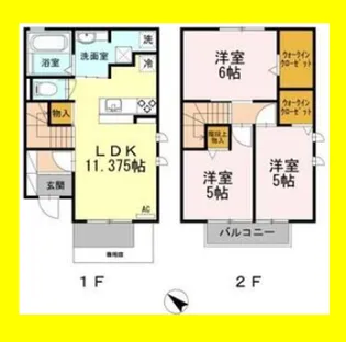 フィオーレⅡの間取り