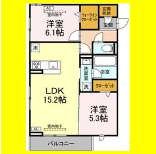 D crest長沼3丁目【1階】の間取り