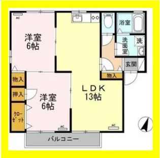 アークシティーB【2階】の間取り