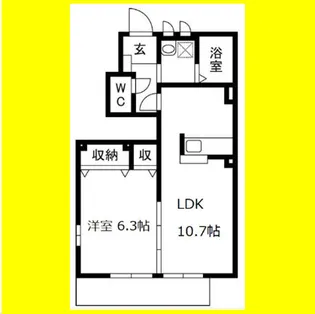ミクティ葵【1階】の間取り