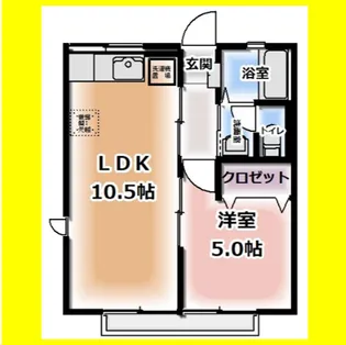 ハーモニー沓谷【1階】の間取り