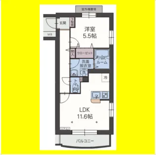 フィオーレ中田【4階】の間取り