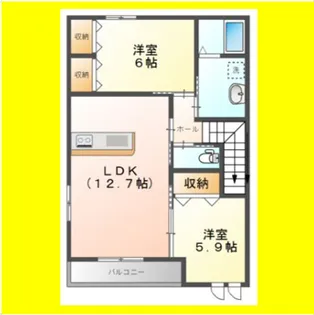 クレアⅡ【2階】の間取り