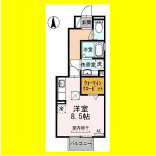 メルベイユ【101号室】の間取り