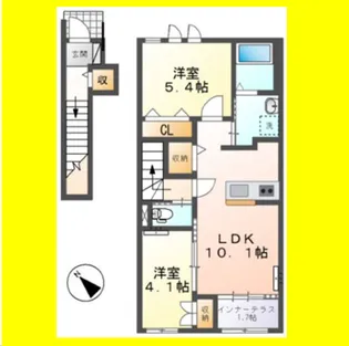 ジュヌモンド【2階】の間取り