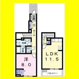 プランドール颯【1階】の間取り