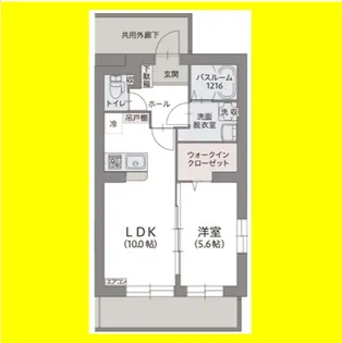 ポンデュガール【1階】の間取り