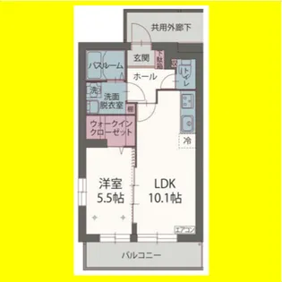ルシエール東護【103号室】の間取り