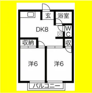 RIVER・S唐瀬【2階】の間取り