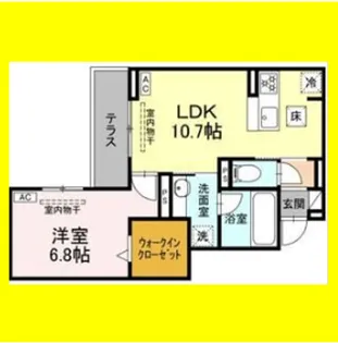 D rivet 谷田【1階】の間取り