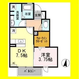 スカイフローラ【1階】の間取り