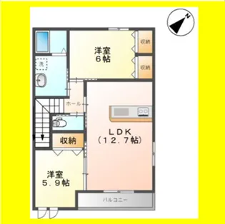 クレアⅡ【2階】の間取り