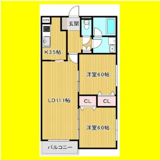 ラヴェニール馬渕【1階】の間取り