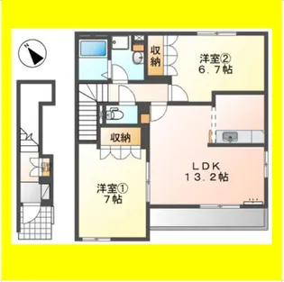 ヴェスパー【2階】の間取り